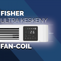 FISHER parapet/mennyezeti fan-coil, 3,7 kW, fehér